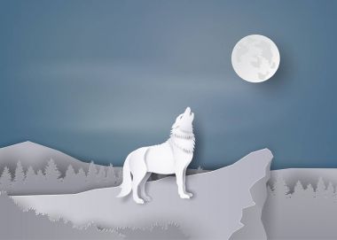 Uçurumdaki kurt howl .