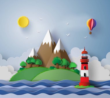 Fener Adası ve deniz manzarası ile