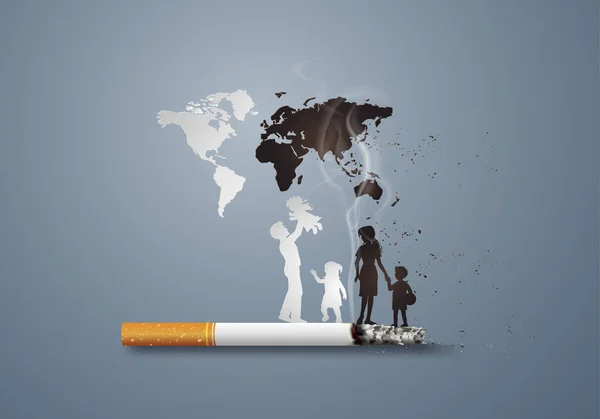 概念没有吸烟一天世界 — 图库矢量图片