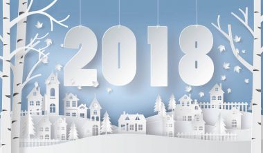 Kışın kar kentsel kırsal manzara şehir köy