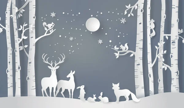Zimní sezóna a veselé Vánoce. — Stockový vektor