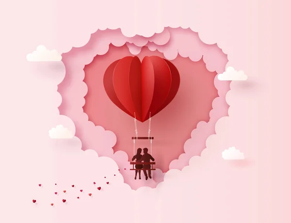 Concepto de Amor y Día de San Valentín — Archivo Imágenes Vectoriales