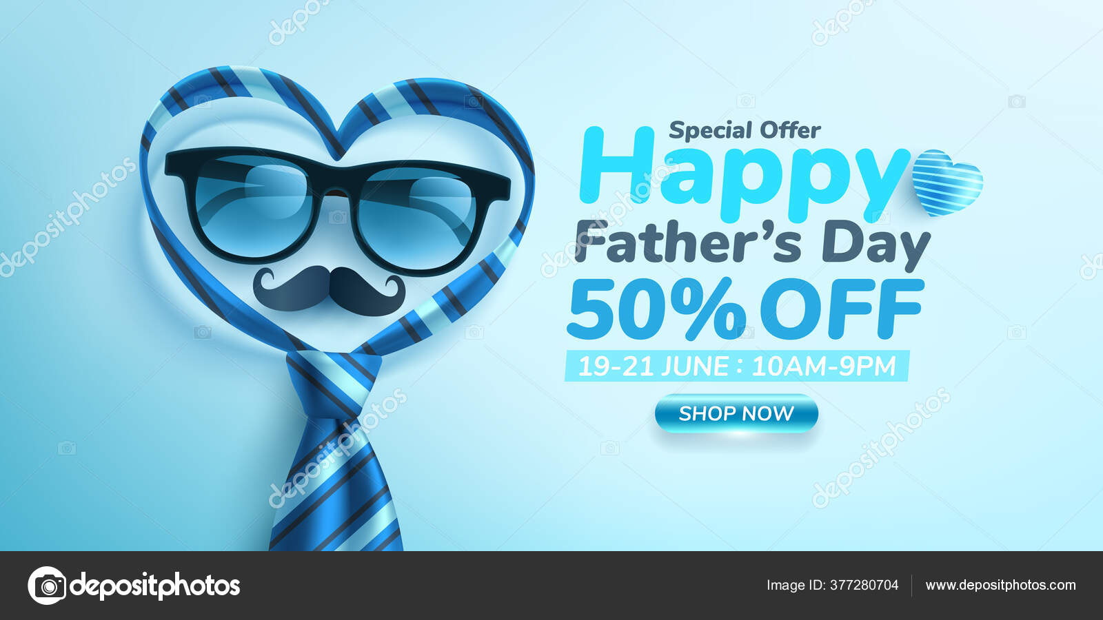 Father's Day Sale Poster Banner Template Glasses Heart Shape Necktie Stock  Vector Image by ©shuttermay #377280704