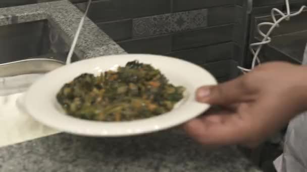 Τουρκικό Γεύμα Και Κεμπάπ Από Τούρκικη Κουζίνα — Αρχείο Βίντεο
