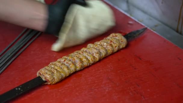 Türkisches Essen Und Kebab Aus Der Türkischen Küche — Stockvideo