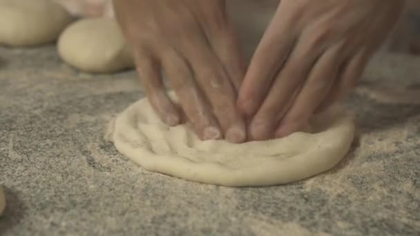 Man Making Dough — Stock Video