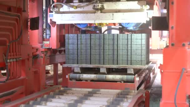 Brukowanie Fabryki Kamienia Maszyny Roboczej — Wideo stockowe