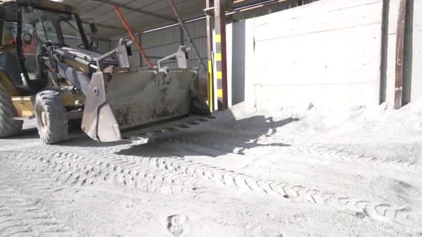 Pavimentação Fábrica Pedra Máquina Trabalho — Vídeo de Stock