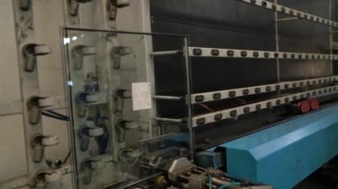 Cam fabrikasının manzarası.