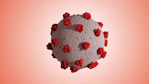 Covid Coronavirus Sarc Cov 2感染大流行性疫苗流感病毒实验室医学细胞背景医学健康感染3D — 图库照片