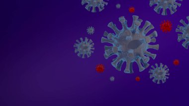 Covid - 19 koronavirüs sarc-cov-2 enfeksiyonu salgın aşı salgını laboratuvar tıbbı hücre sağlığı arka plan tıbbı 3D
