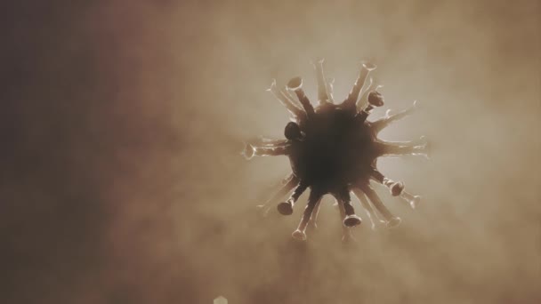Covid Coronavirus Sarc Cov 2感染大流行性疫苗流感病毒实验室医学细胞背景医学健康感染3D — 图库视频影像
