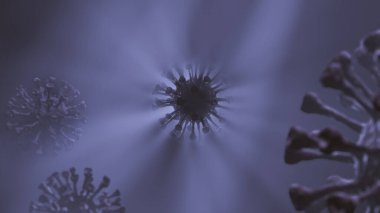 Covid - 19 koronavirüs sarc-cov-2 enfeksiyonu salgın aşı salgını laboratuvar tıbbı hücre sağlığı arka plan tıbbı 3D