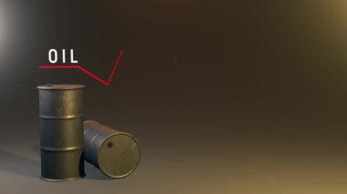 3D rending petrol varil fiyatı grafiğe düştü