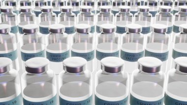 COVID 19 Coronavirus İlaç konsepti bir tablette. Yeni korona virüsü için antiviral ilaç kavramı. Corona tedavisi için ilaç firması. Covid Tedavi, salgın, dünya broşürü konseptini kapat