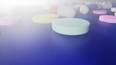 COVID 19 Coronavirus İlaç konsepti bir tablette. Yeni korona virüsü için antiviral ilaç kavramı. Corona tedavisi için ilaç firması. Covid Tedavi, Salgın, Dünya için Kapalı Konsept