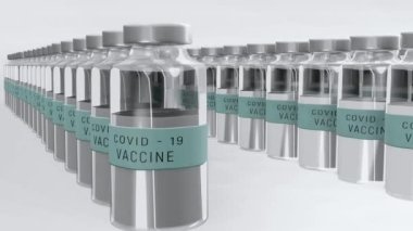COVID 19 Coronavirus İlaç konsepti bir tablette. Yeni korona virüsü için antiviral ilaç kavramı. Corona tedavisi için ilaç firması. Covid Tedavi, Salgın, Dünya için Kapalı Konsept