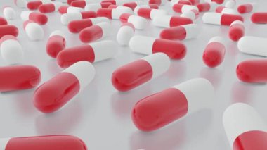 COVID 19 Coronavirus İlaç konsepti bir tablette. Yeni korona virüsü için antiviral ilaç kavramı. Corona tedavisi için ilaç firması. Covid Tedavi, Salgın, Dünya için Kapalı Konsept