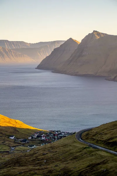 Landschappelijke Panorama Gouden Uur Uitzicht Adembenemend Landschap Stroymoy Island Faeröer — Stockfoto