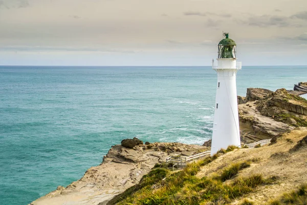 Yeni Zelanda Kuzey Adası Nın Simgeleri Wairarapa Wellington Bölgesindeki Castlepoint — Stok fotoğraf