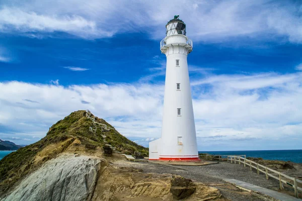 Yeni Zelanda Kuzey Adası Nın Simgeleri Wairarapa Wellington Bölgesindeki Castlepoint — Stok fotoğraf