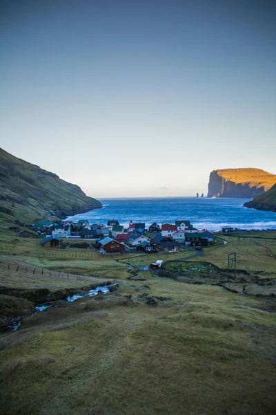 Trojnuvik Dorp Stroymoy Eiland Faeröer Eilanden — Stockfoto