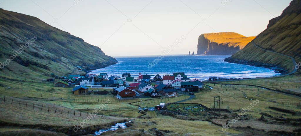 Trojnuvik village, Stroymoy Island Faroe Islands