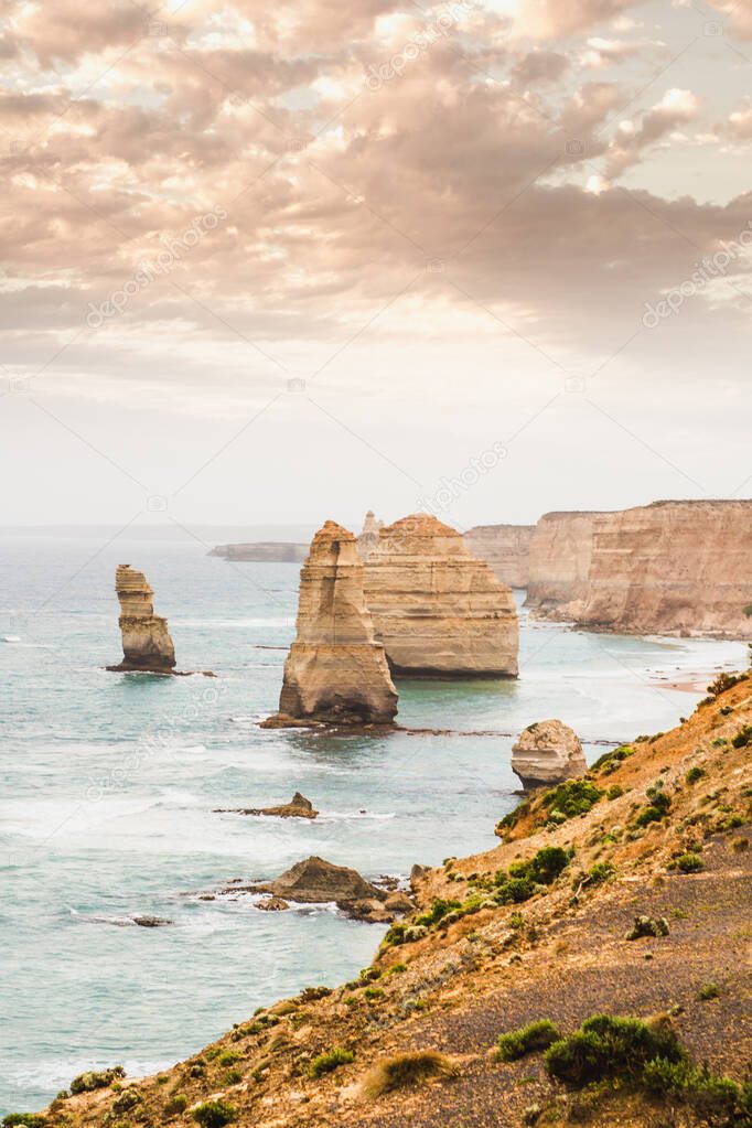 Twelve Apostles in sunset, Great Ocean Road, Victoria Australia