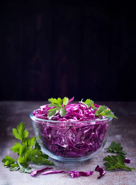 Red cabbage salad — Stock Photo, Image