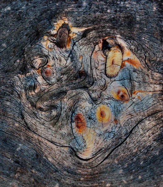 Деревянный Фон Красочными Узлами — стоковое фото