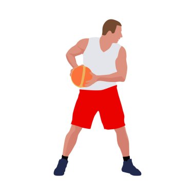 basketbol oyuncusu vektör çizim