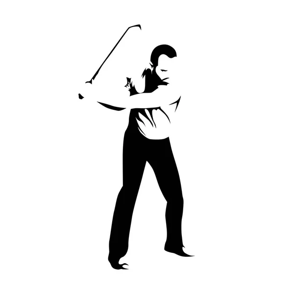 Golf oyuncu, soyut vektör çizim — Stok Vektör