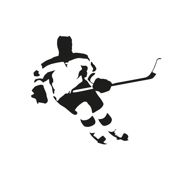 Giocatore di hockey su ghiaccio, illustrazione vettoriale — Vettoriale Stock