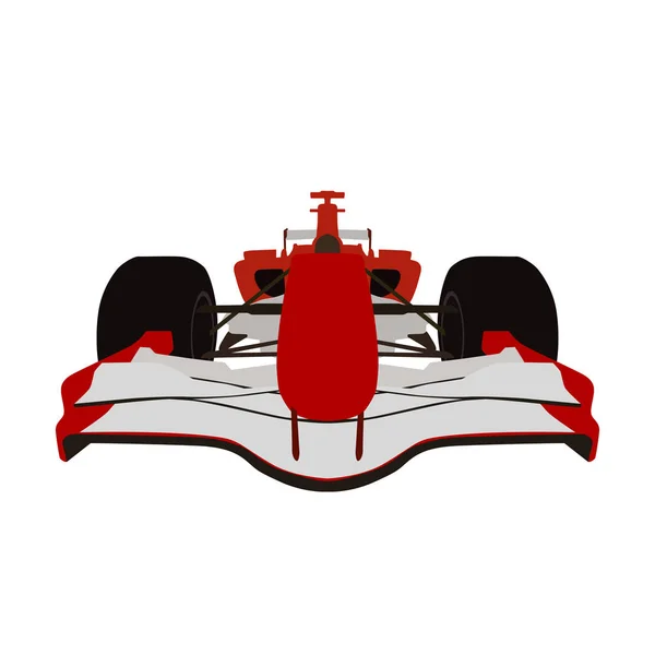 Formel racing bil, röd sportbil, isolerade vektorillustration — Stock vektor