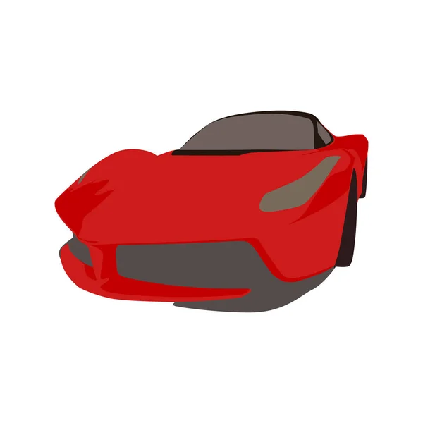 Red sports car, isolated vector illustration — Stock Vector