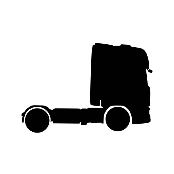 Vrachtwagen vector silhouet — Stockvector