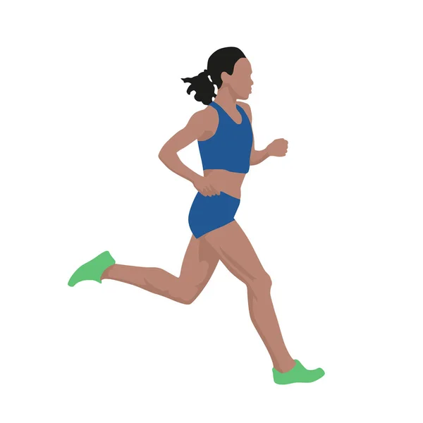 Běžící žena, vektorová ilustrace — Stockový vektor