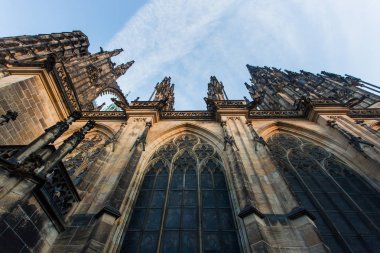 Prague Castle, St. Vitus Katedrali, yatay yan görünüm, Çek 