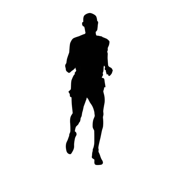 Runner vector silhouette. Athlete icon — Stock Vector