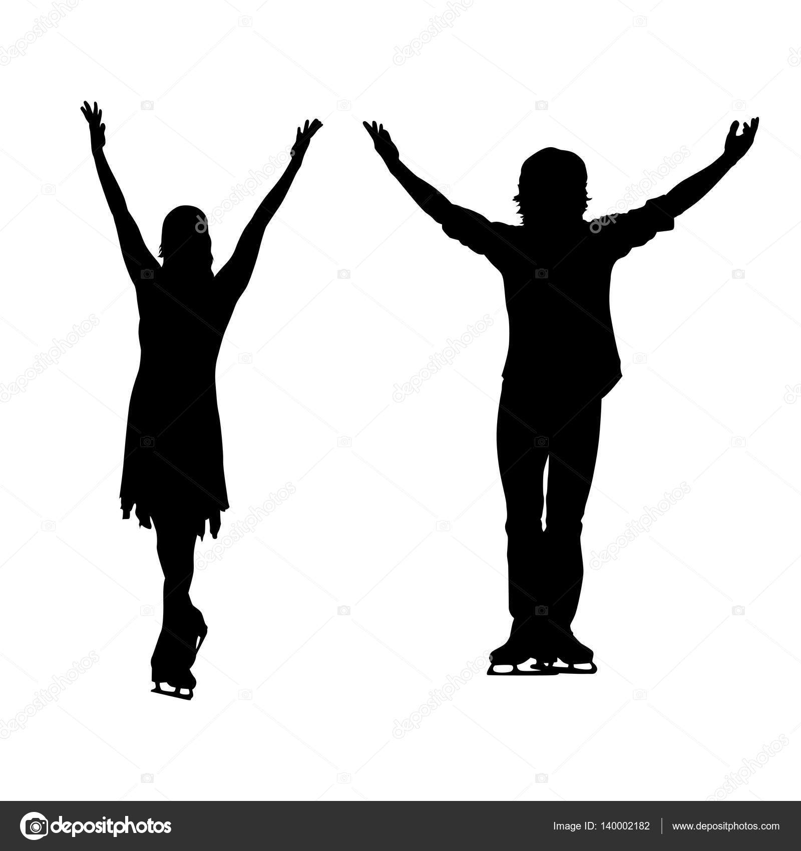Рисунок пары. Рисунок фигурного катания пара, векторные