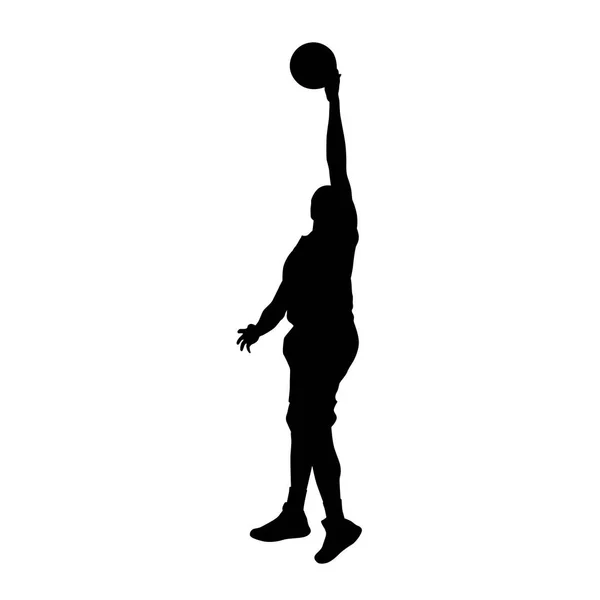 Silhouette vettoriale giocatore di basket — Vettoriale Stock