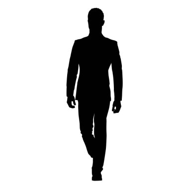 Yürüme, iş adamı vektör siluet