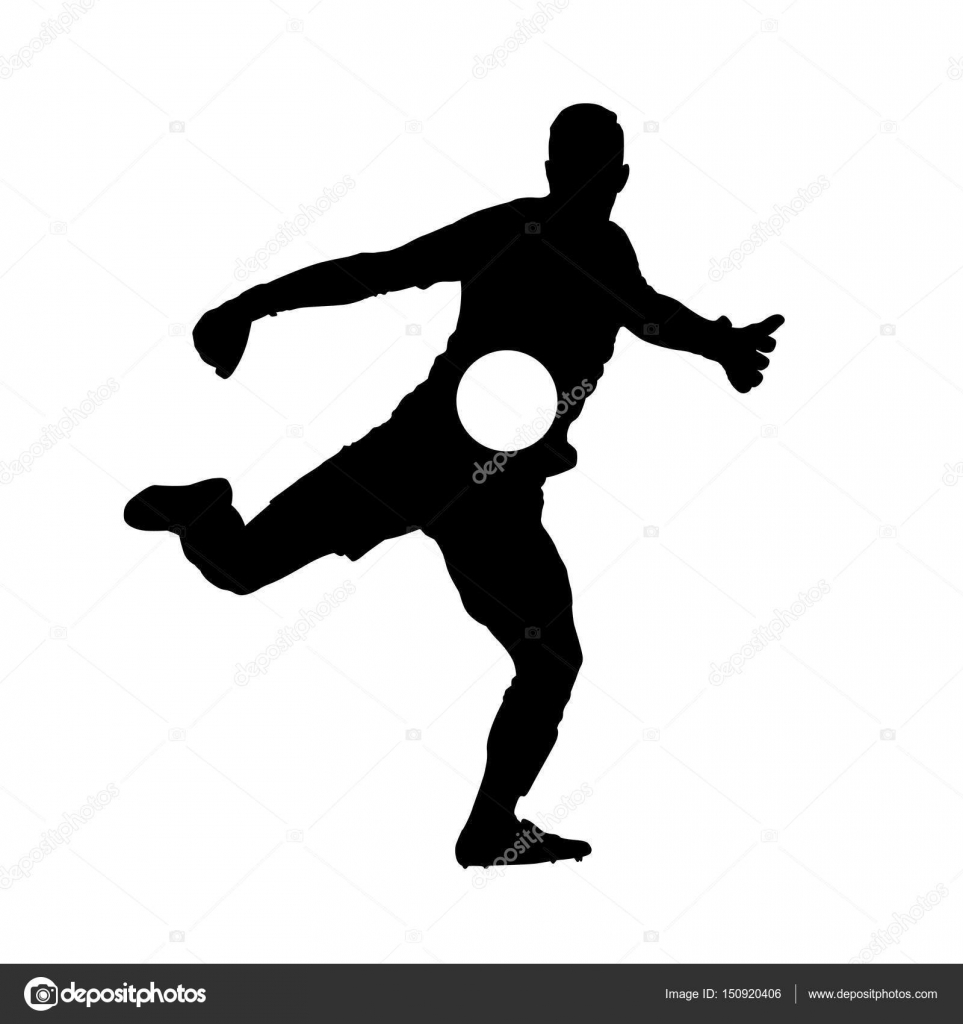 すべての動物の画像 エレガントシルエット サッカー シュート サッカー イラスト