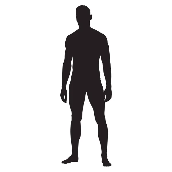 Silhouette vectorielle debout homme — Image vectorielle