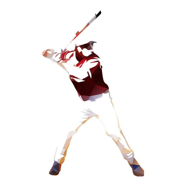 Baseball player abstract geometric vector silhouette — Stock Vector