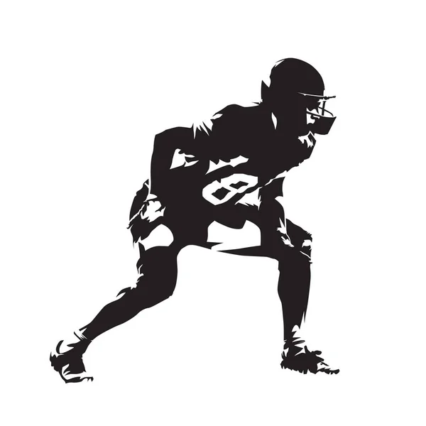 American football player, abstract vector silhouette — Stock Vector
