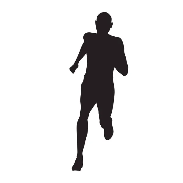 Uomo in corsa, silhouette vettoriale isolata — Vettoriale Stock