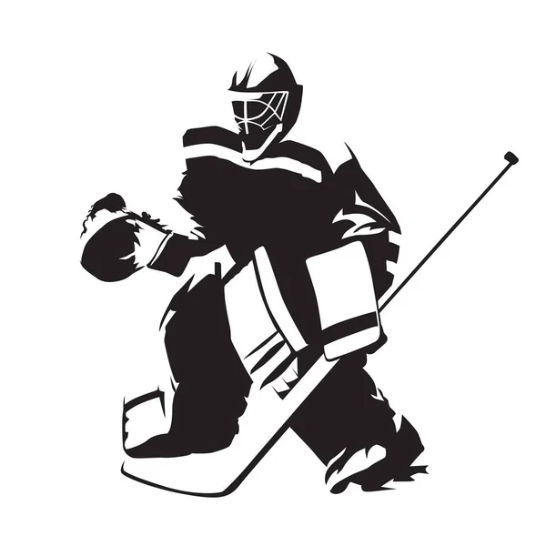 Portafoglio da hockey su ghiaccio, silhouette vettoriale astratta — Vettoriale Stock