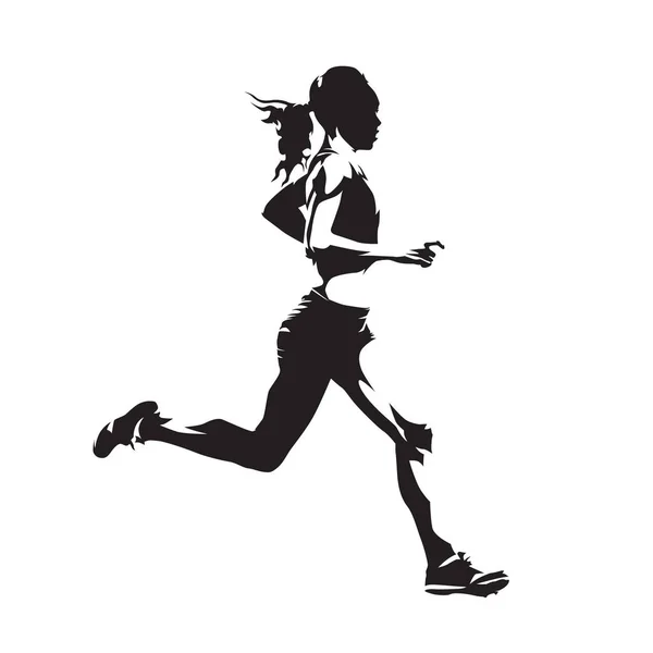 Vector Silhouettes Of Running Women. Girl Runs And Casts A Shadow. Run,  Runner, Athlete Royalty Free SVG, Cliparts, Vectors, and Stock  Illustration. Image 58020975.