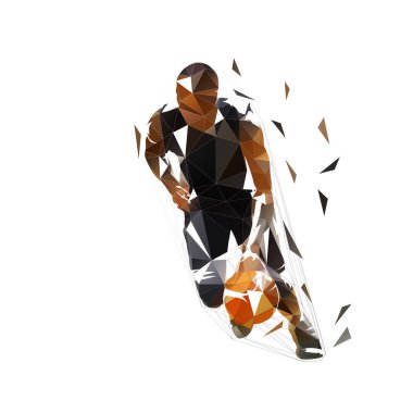 Basketbolcu. Düşük poli vektör çizimi